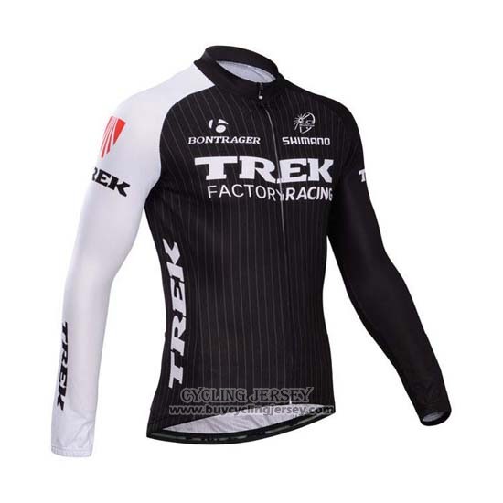 2014 Jersey Trek Factory Racing Long Sleeve Black And White